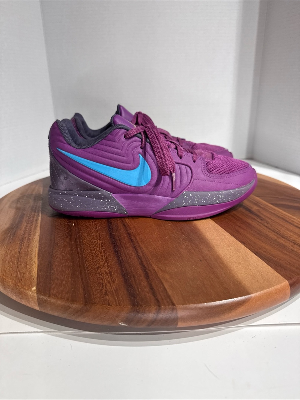 Nike Purple Blue Low Top Basketball Sneakers Mesh Youth Size 6.5Y “12AM”